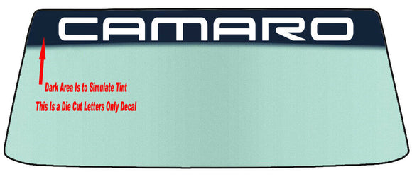 Fits A CAMARO Vehicle Custom Windshield Banner Graphic Die Cut Decal - Vinyl Application Tool Included