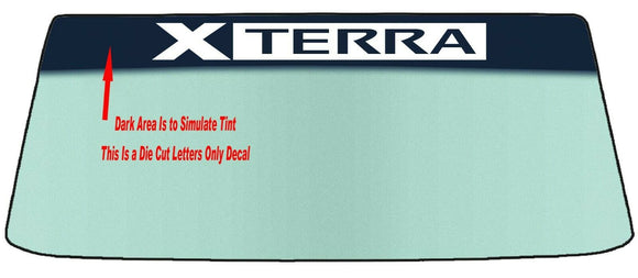 Custom 49x 7 Style 2 NISSAN XTERRA Vehicle Custom Windshield Banner - Vinyl Application Tool Included
