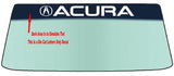 Fits A ACURA Vehicle Custom Windshield Banner Graphic Die Cut Decal - Vinyl Application Tool Included