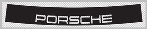 Porsche Reverse Cut Black Tint Stripe Style Windshield Banner Sticker