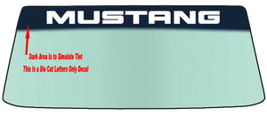 Fits A MUSTANG Vehicle Custom Windshield Banner Graphic Die Cut Decal - Vinyl Application Tool Included