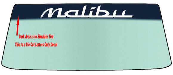 FOR A MALIBU Windshield Banner Vinyl Decal - With Application Tool