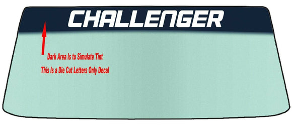 FOR CHALLENGER STYLE VEHICLE WINDSHIELDS BANNER GRAPHIC DIE CUT VINYL DECAL