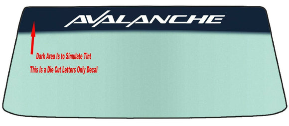 Fits A CHEVROLET AVALANCHE Vehicle Custom Windshield Banner Graphic Die Cut Decal - Vinyl Application Tool Included