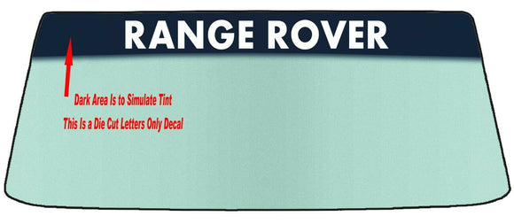 FITS RANGE ROVER  Vehicle Custom Windshield Banner Graphic Die Cut Decal - Vinyl Application Tool Inc