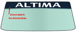 FOR ALTIMA Custom Windshield Banner Vinyl Decal - With Application Tool