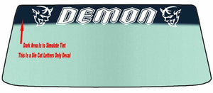 Demon Vehicle Custom Windshield Banner Graphic Die Cut Decal - Vinyl Application Tool Included