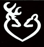 Buck And Doe Love Die Cut Decals Sticker Graphics For Car, Laptop, Windows, Glass Novelty