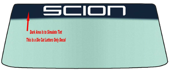 FITS SCION Vehicle Custom Windshield Banner Graphic Die Cut Decal - Vinyl Application Tool Included