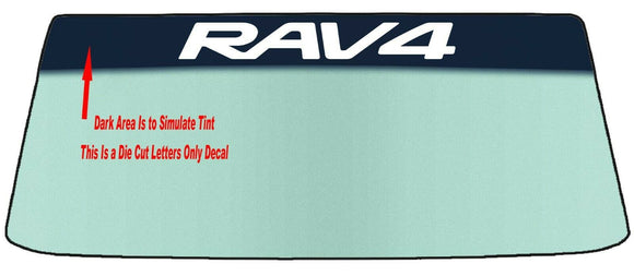 Fits A TOYOTA RAV4 Vehicle Custom Windshield Banner Graphic Die Cut Decal - Vinyl Application Tool Included