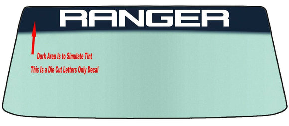 Fits A FORD RANGER Vehicle Custom Windshield Banner Graphic Die Cut Decal - Vinyl Application Tool Included