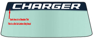 Fits A CHARGER Vehicle Custom Windshield Banner Graphic Die Cut Decal - Vinyl Application Tool Included