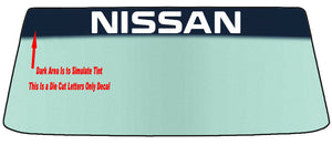 Fits A NISSAN Vehicle Custom Windshield Banner Graphic Die Cut Decal - Vinyl Application Tool Included