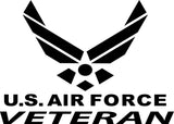 Air Force Veterans Large 12 x 10 Inch Decals Sticker Graphics For Car, Windows, Glass