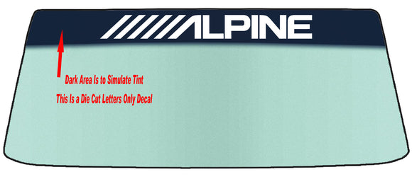 Alpine Vehicle Custom Windshield Banner Graphic Die Cut Decal - Vinyl Application Tool Included