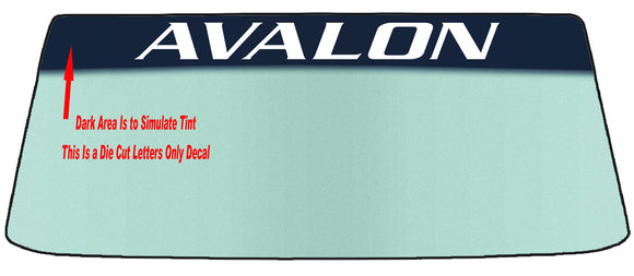 Fits A TOYOTA AVALON Vehicle Custom Windshield Banner Graphic Die Cut Decal - Vinyl Application Tool Included