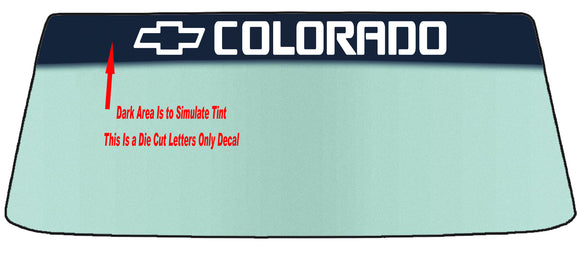 Fits A COLORADO Vehicle Custom Windshield Banner Graphic Die Cut Decal - Vinyl Application Tool Included