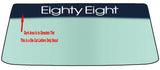 Fits A OLDSMOBILE EIGHTY EIGHT Vehicle Custom Windshield Banner Graphic Die Cut Decal - Vinyl Application Tool Included