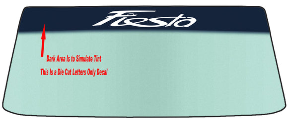 Fits A FORD FIESTA Vehicle Custom Windshield Banner Graphic Die Cut Decal - Vinyl Application Tool Included
