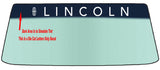 Fits A LINCOLN - Two Styles Vehicle Custom Windshield Banner Graphic Die Cut Decal - Vinyl Application Tool Included