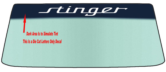 Fits A KIA STINGER Vehicle Custom Windshield Banner Graphic Die Cut Decal - Vinyl Application Tool Included