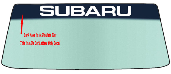 Fits A SUBARU Vehicle Custom Windshield Banner Graphic Die Cut Decal - Vinyl Application Tool Included