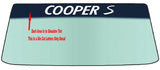 Fits A MINI COOPER Vehicle Custom Windshield Banner Graphic Die Cut Decal - Vinyl Application Tool Included