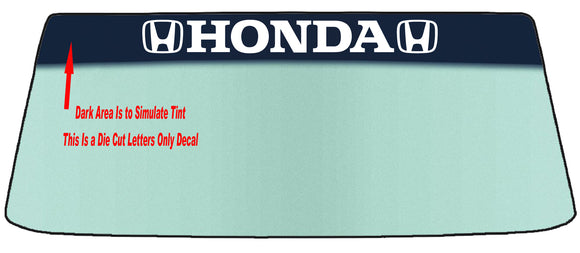 FOR HONDA VEHICLES  HAS TWO LOGOS-GREEN ONLY!! WINDSHIELDS BANNER GRAPHIC DIE CUT DECAL/STICKER VINYL DECAL