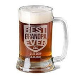 Engraved With Your Initials Or Text Engraved 15 Ounce Glass Mug