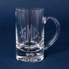 Engraved With Your Initials Or Text Engraved 15 Ounce Glass Mug