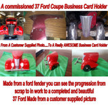 Custom Made Business Card Holder From Your Photo-(Customers 37 Ford Is Pictured)