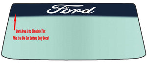 Fits FORD Vehicle Custom Windshield Banner Graphic Die Cut Decal - Vinyl Application Tool Included