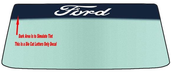 Fits FORD Vehicle Custom Windshield Banner Graphic Die Cut Decal - Vinyl Application Tool Included