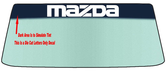 Fits A MAZDA Vehicle Custom Windshield Banner Graphic Die Cut Decal - Vinyl Application Tool Included