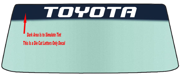 Fits A TOYOTA Vehicle Custom Windshield Banner With Silverado Font Graphics Decal/Sticker